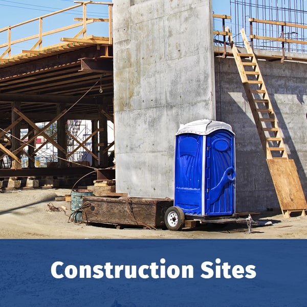 portable restroom at a construction site in Florida